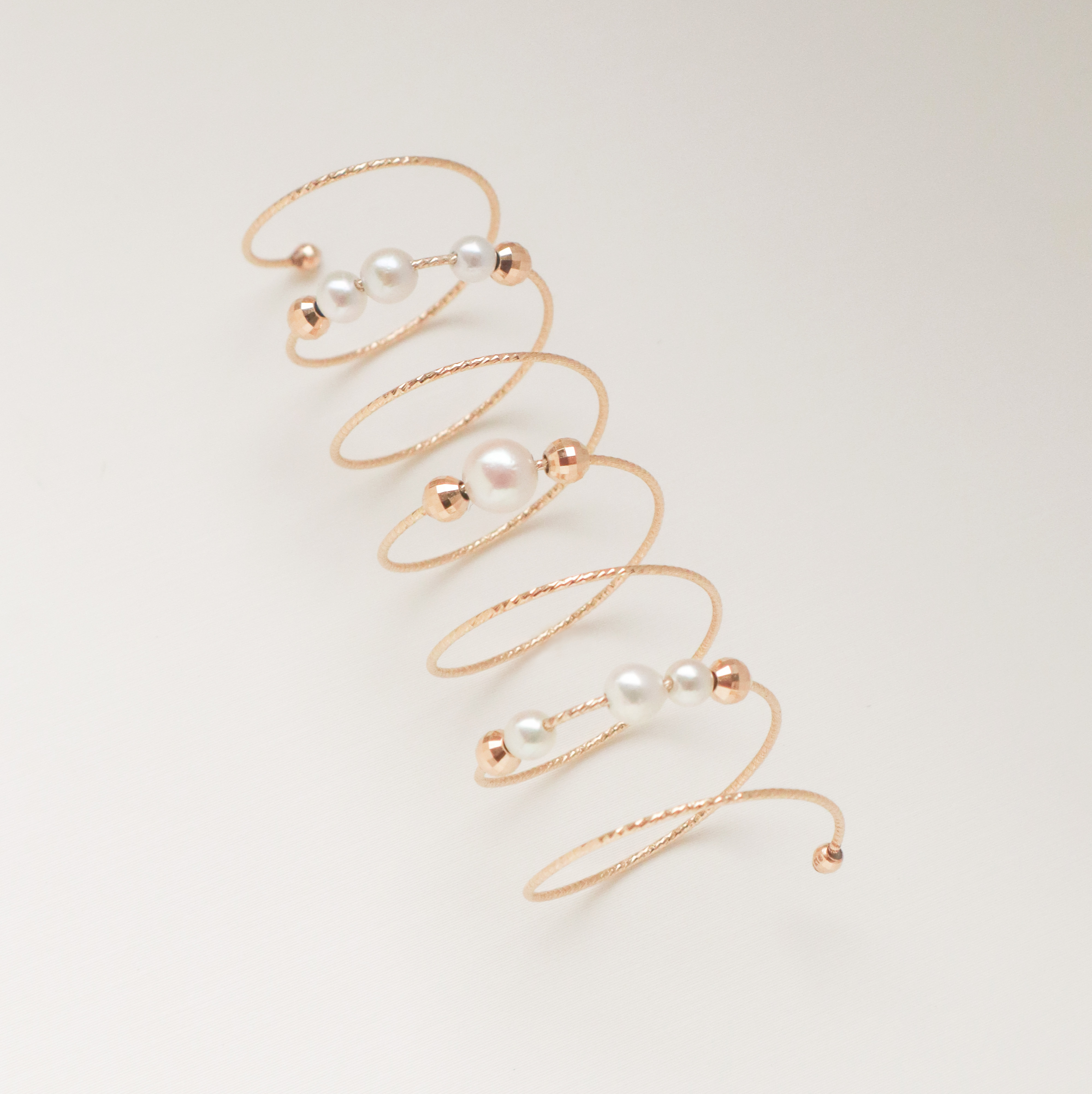 18K/日本設計款系列-逐光珍珠環繞戒指