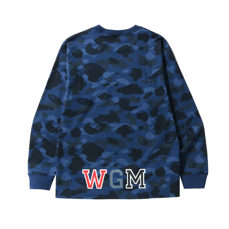 BAPE Color Camo Busy Shark L/S Tee Navy BAPE-288CM [台灣