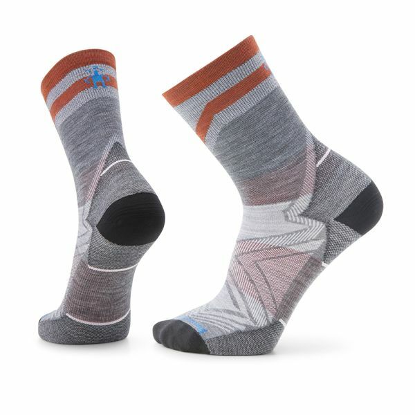 【Smartwool】機能跑步超輕減震印花中筒襪 中性灰 / SW001656052