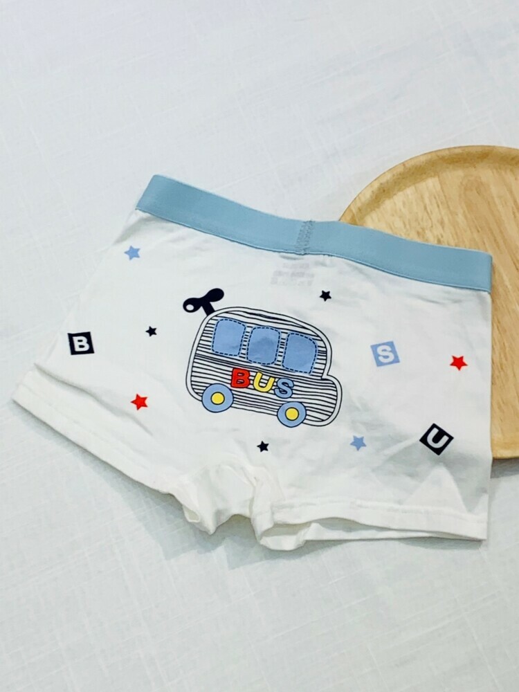 『三入組130公分 建議20.5-25公斤』男寶bus車車四角褲