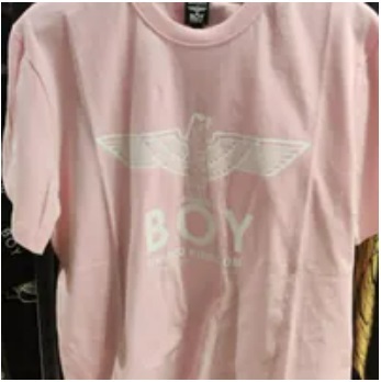 [S] BOYLONDON SEMI OVER FIT LOGO T-SHIRT,PINK, BC2TS3001U58 (SBB338)