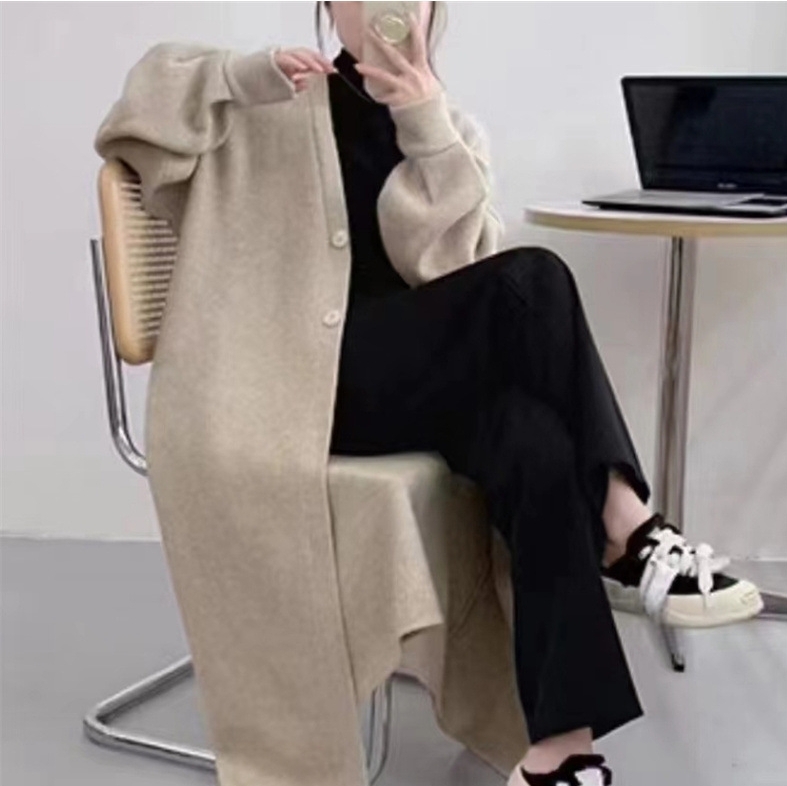 ᴋᴏʀᴇᴀ🇰🇷秋冬長版燈籠袖外套(五色)