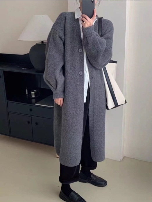 ᴋᴏʀᴇᴀ🇰🇷秋冬長版燈籠袖外套(五色)