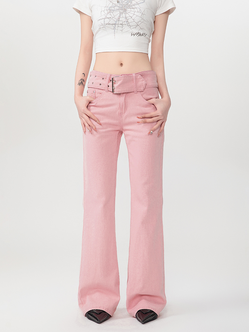 寬皮帶喇叭褲