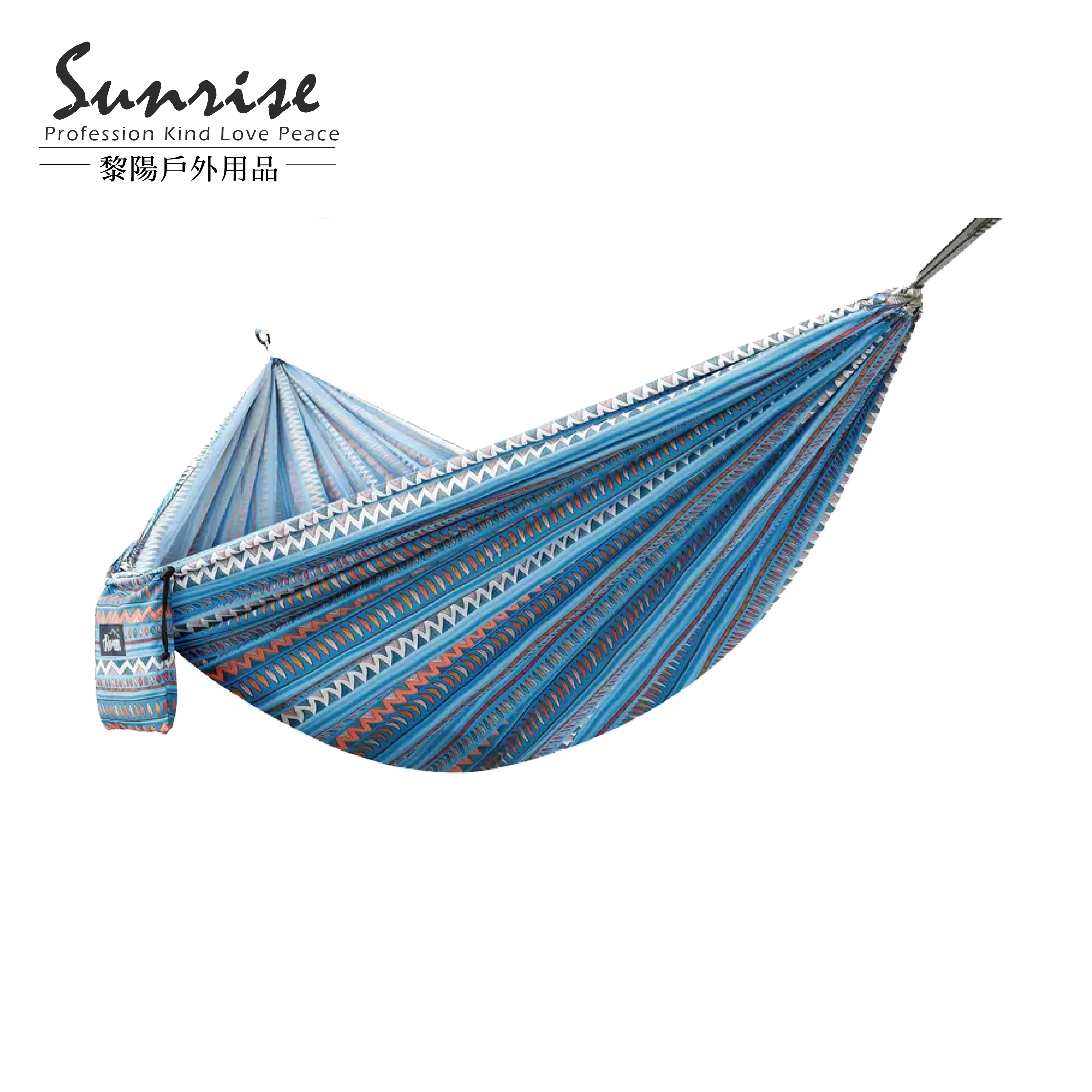 波西米亞風輕量布吊床 (藍、黃) 戶外/室內/宿舍/寢室/吊床/野營/露營 65CBZ140