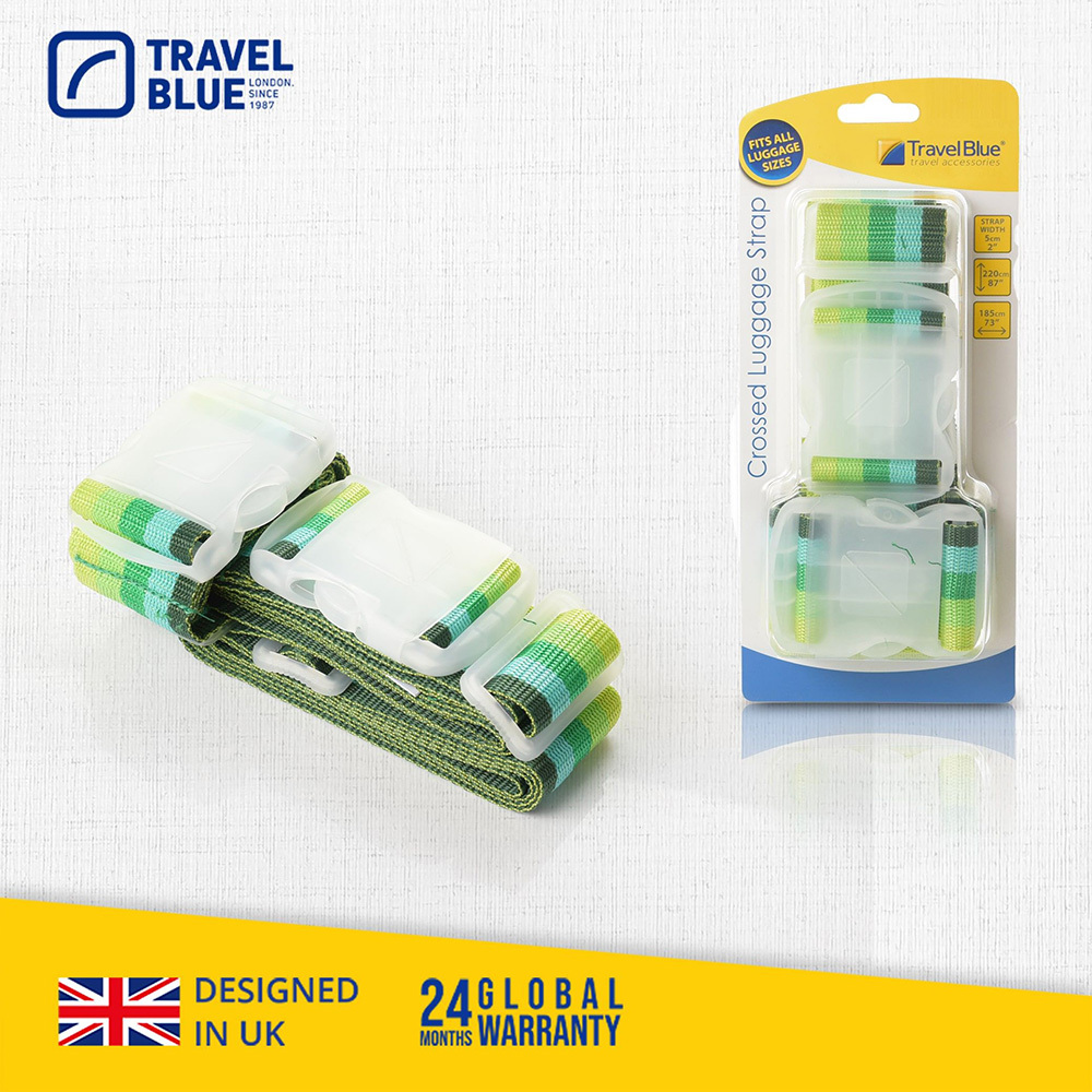 【Travel Blue 藍旅】Crossed Luggage Strap 十字型行李束帶