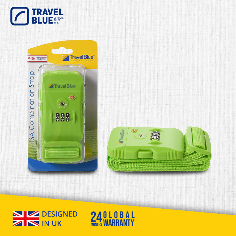 【Travel Blue 藍旅】TSA美國海關密碼鎖 行李束帶 - 2色可選