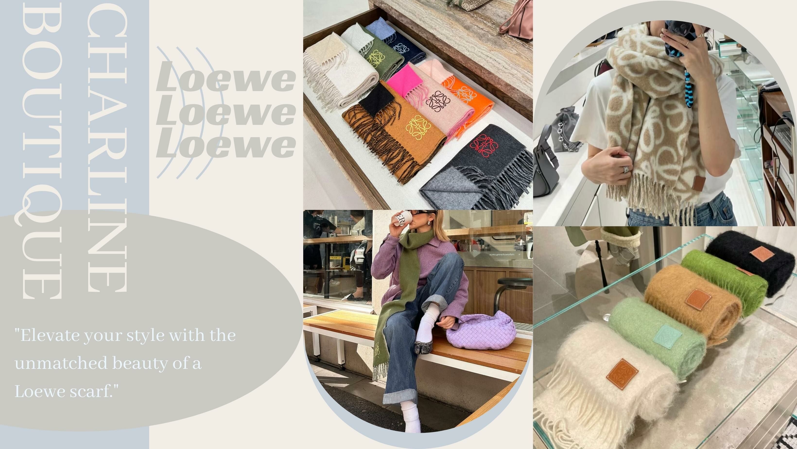 Loewe是一家成立於1846年的西班牙奢侈品牌，至今已有百年歷史。這個品牌以其卓越的工藝和設計而聞名，就連圍巾也不例外。它們最初是為了保暖而設計的，但很快就演變成了時尚界的熱門物品。在當今時尚世界中，圍巾已經成為了不可或缺的時尚配件。無論您是在寒冷的冬季需要保暖，還是在春夏季節中需要增添時尚感，Loewe 圍巾都能提供多種選擇。以下是我們推薦的六款圍巾，趁現在趕緊打包帶走