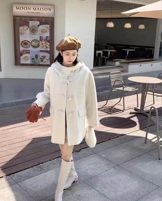 ᴋᴏʀᴇᴀ🇰🇷加厚羊毛呢牛角扣外套(四色)