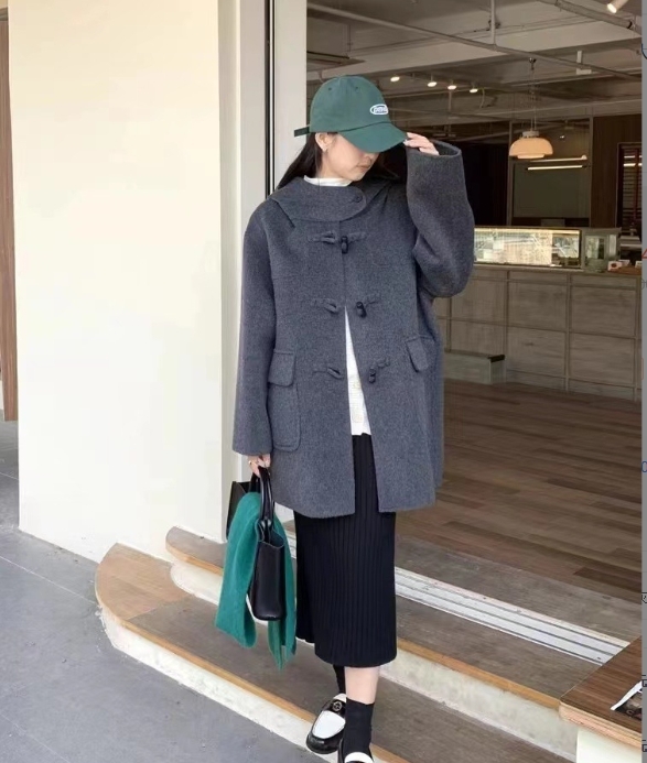 ᴋᴏʀᴇᴀ🇰🇷加厚羊毛呢牛角扣外套(四色)