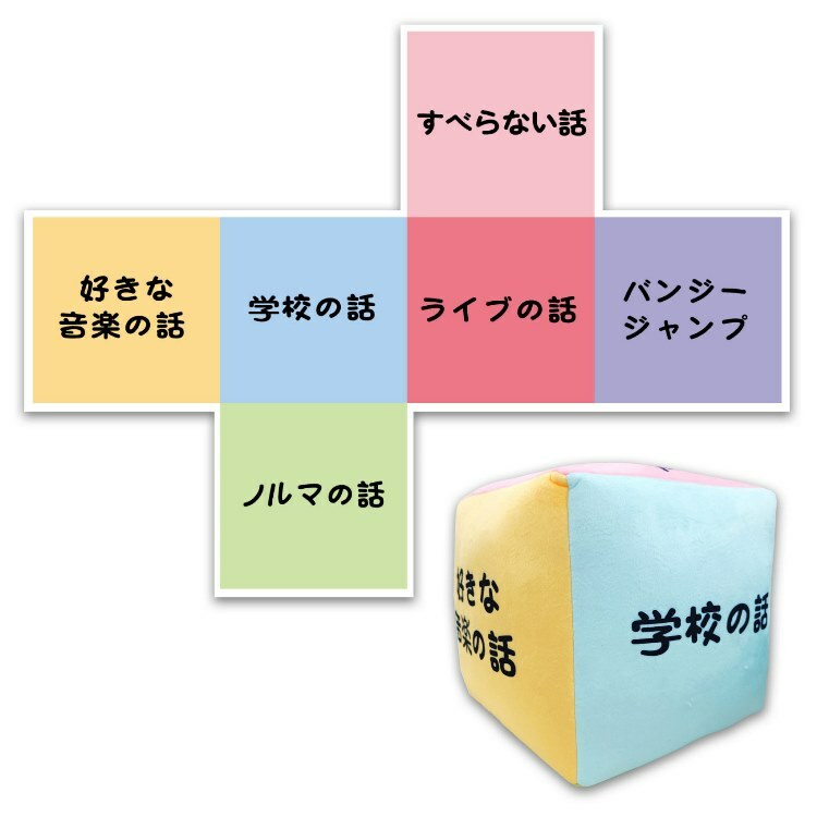 孤獨搖滾-絨毛立方枕-話題骰子