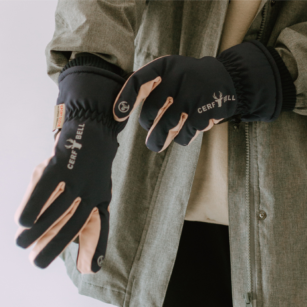 【肌暖】女士針織袖口防風防潑水觸控手套丨7WG0054