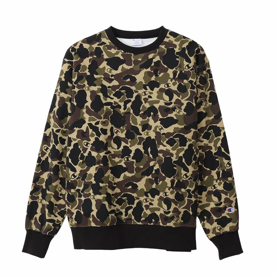 男款-CASUAL大地迷彩圓領內刷毛衛衣-咖啡迷彩（C3-Y001-860）