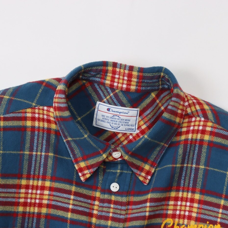 男款-CASUAL 微厚法蘭絨格紋襯衫-藍色（C3-Y408-340）