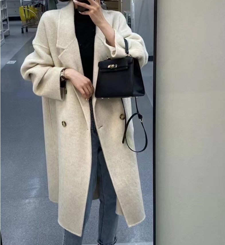 ᴋᴏʀᴇᴀ🇰🇷歐膩高級感羊毛呢長版大衣外套