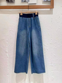 黑色橡筋牛仔褲 23070004 (23FW022) -T