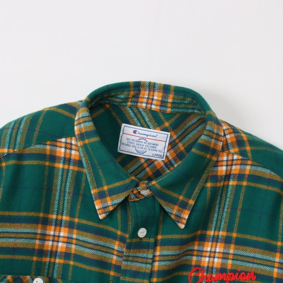 男款-CASUAL系列-微厚法蘭絨格紋襯衫-綠色（C3-Y408-540）