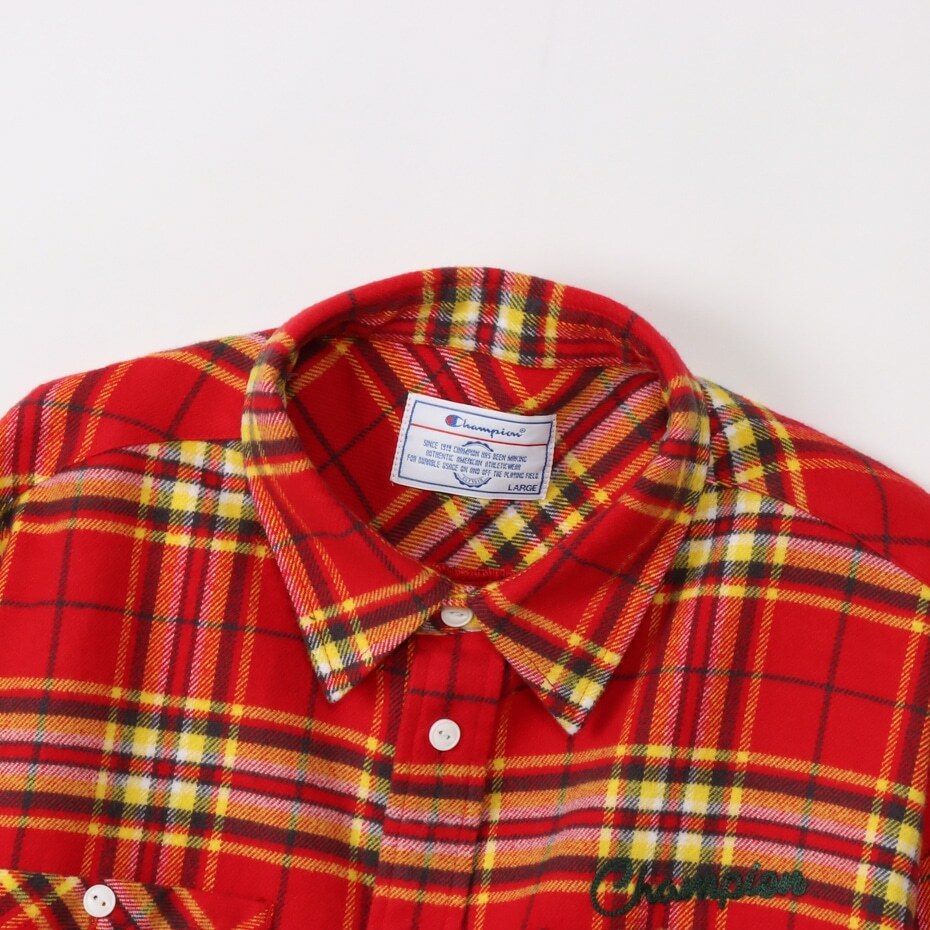 男款-CASUAL 微厚法蘭絨格紋襯衫-紅色（C3-Y408-940）