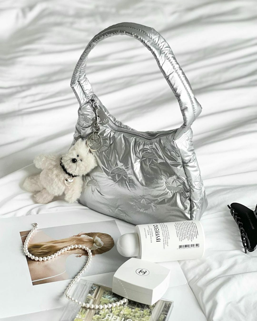 Adidas Originals Stan Mini Shoulder Bag Y2K 雲銀 銀色 滿版 印花 壓紋 腋下包 雲朵包 II3393