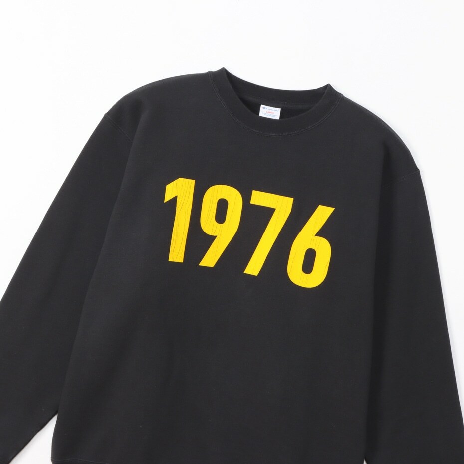 男款-CASUAL-1976圓領大學衛衣-黑色（ C3-Y004-090）