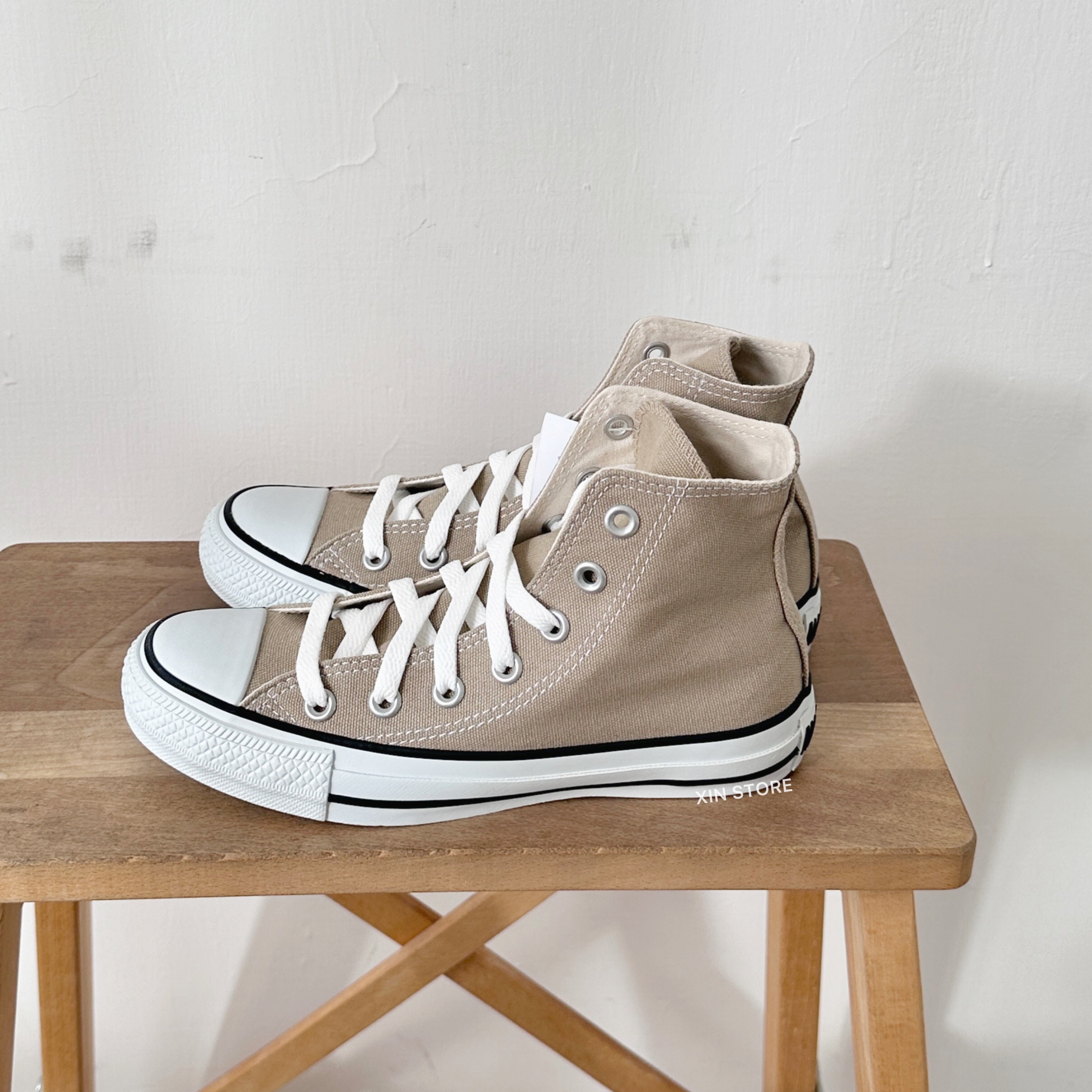 Converse Canvas All Star 日本限定帆布鞋高筒奶茶色