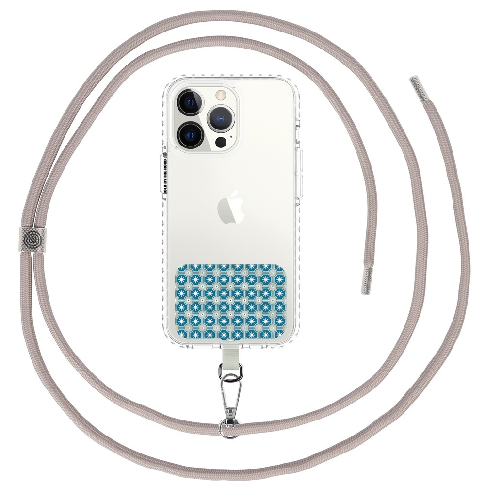 inblooom x The Hood Phone Strap With Patch 6.0mm/Old Ceramic Tile No.2/Turkish Blue