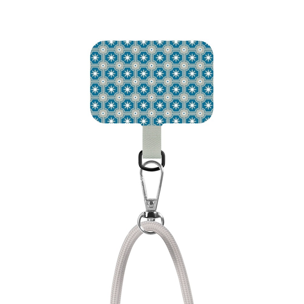 inblooom x The Hood Phone Strap With Patch 6.0mm/Old Ceramic Tile No.2/Turkish Blue