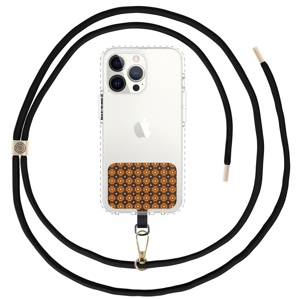 inblooom x The Hood Phone Strap With Patch 6.0mm/Old Ceramic Tile No.2/Sunny Yellow