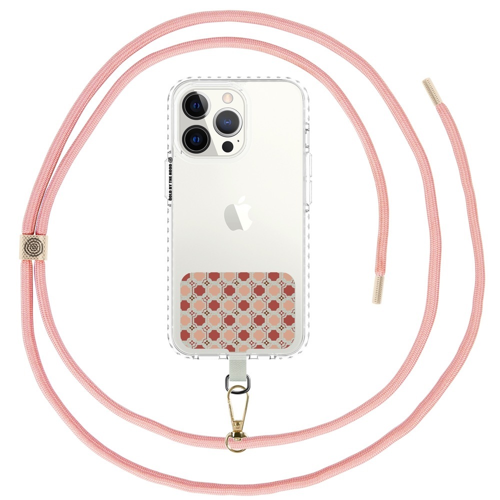 inblooom x The Hood Phone Strap With Patch 6.0mm/Old Ceramic Tile No.7/Petal Red