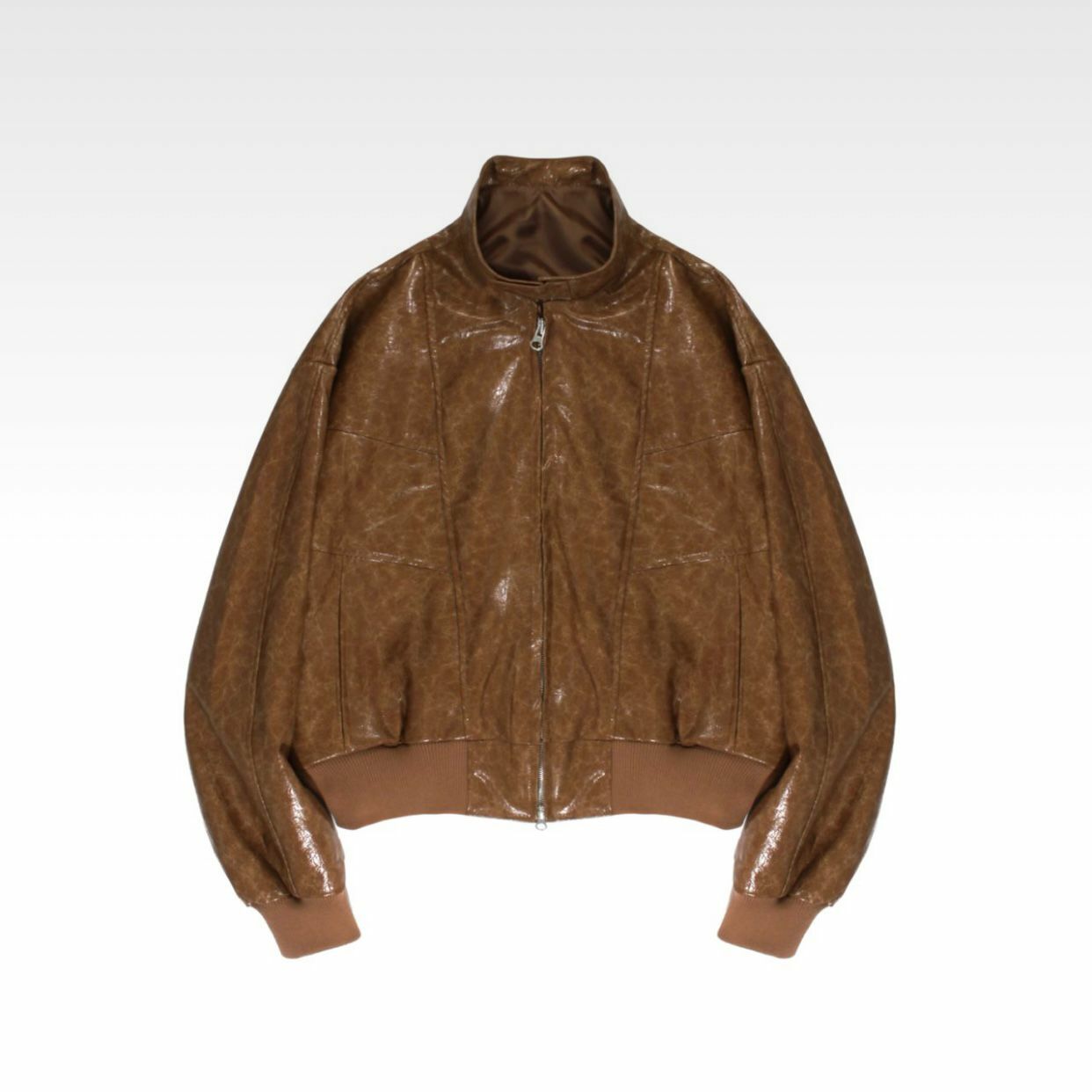 企領裂紋拉鍊合成皮褸 D.B.Y.M-018JK