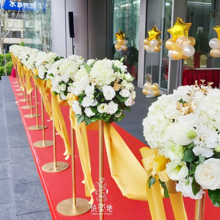 剪綵▪【客製】造型鮮花綵柱訂做