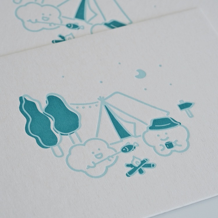 凸版印刷明信片 露營趣