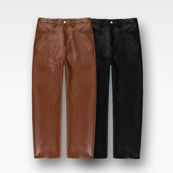 合成皮長褲 D.B.Y.M-026P