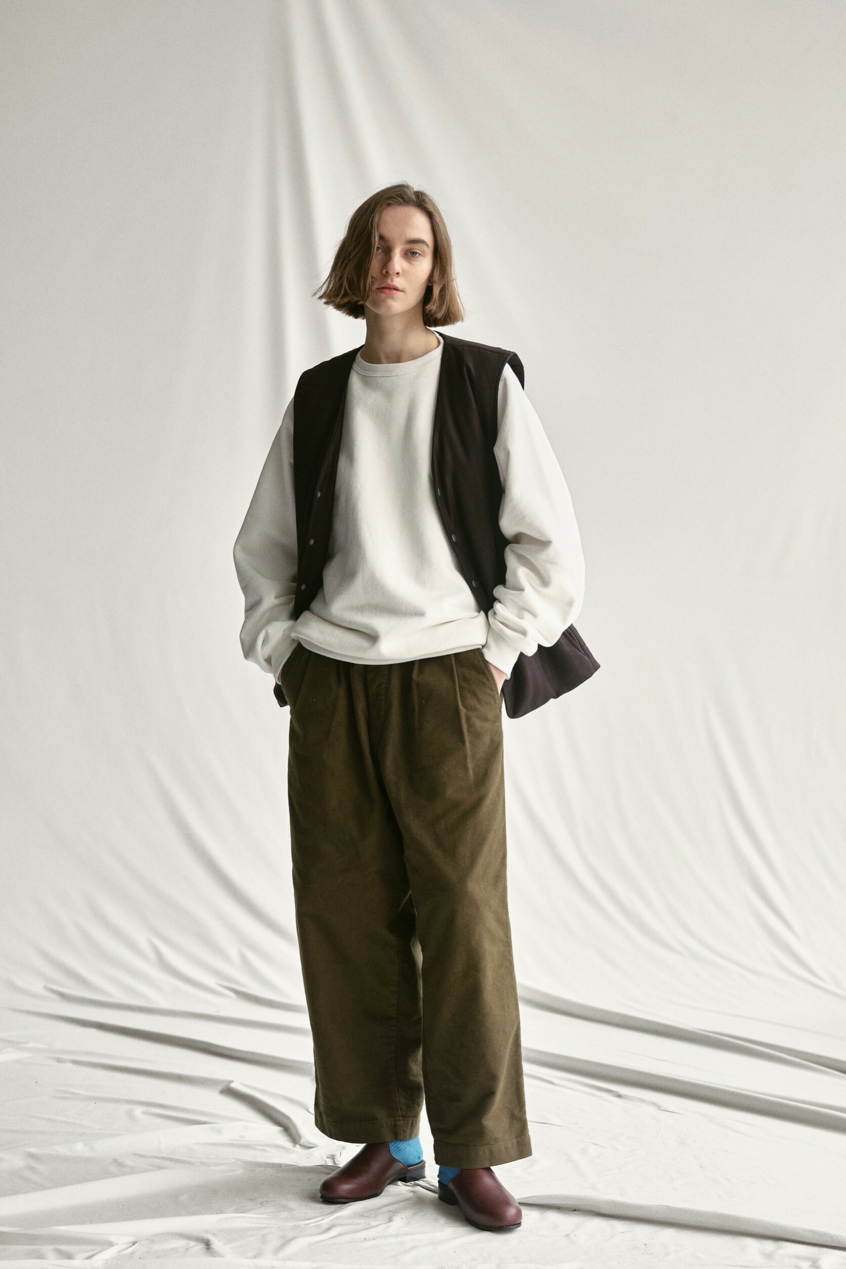 YOKO SAKAMOTO - WORK BAGGY PANTS / BROWN