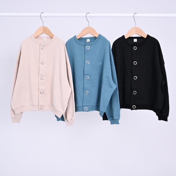 日本 NHT 繭型 下擺縮口 長袖外套 (藍色，140) 530561