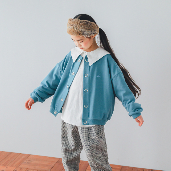 日本 NHT 繭型 下擺縮口 長袖外套 (藍色，140) 530561