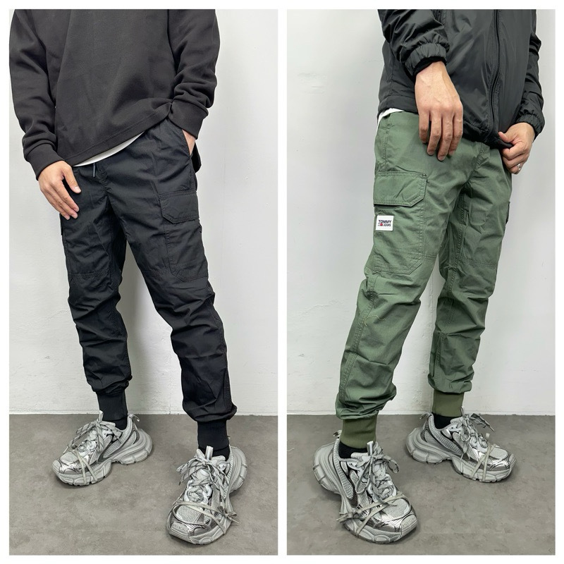 Tommy Jeans 側邊布標口袋 縮口褲 長褲 工裝褲