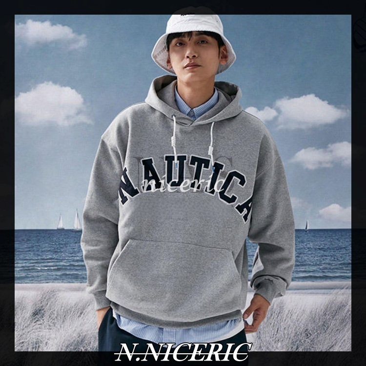 ［HAO NICE ] 日本正品🇯🇵NAUTICA ARCH LOGO SWEAT HOODIE 長谷川重磅字母帽T