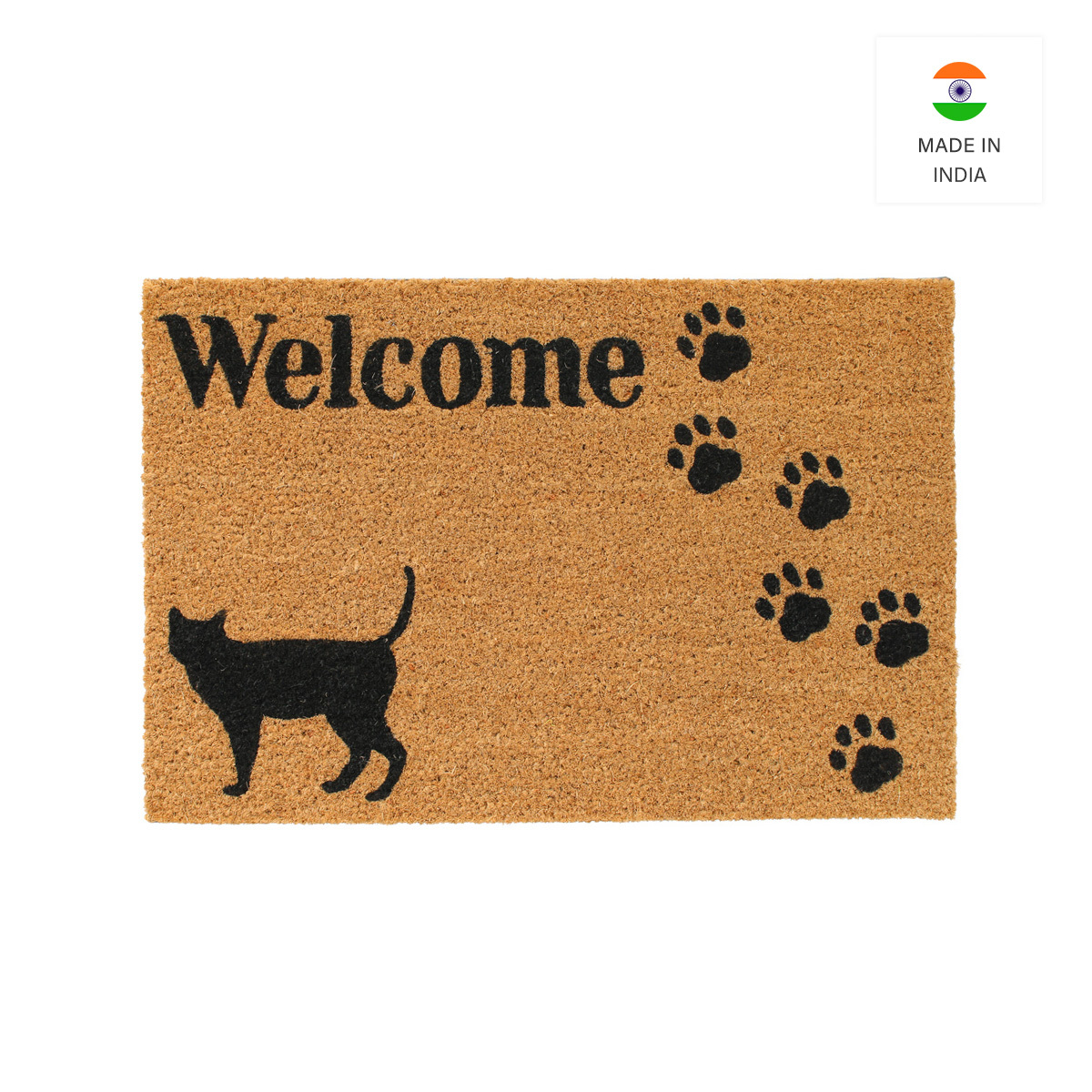 貓剪影椰棕地毯