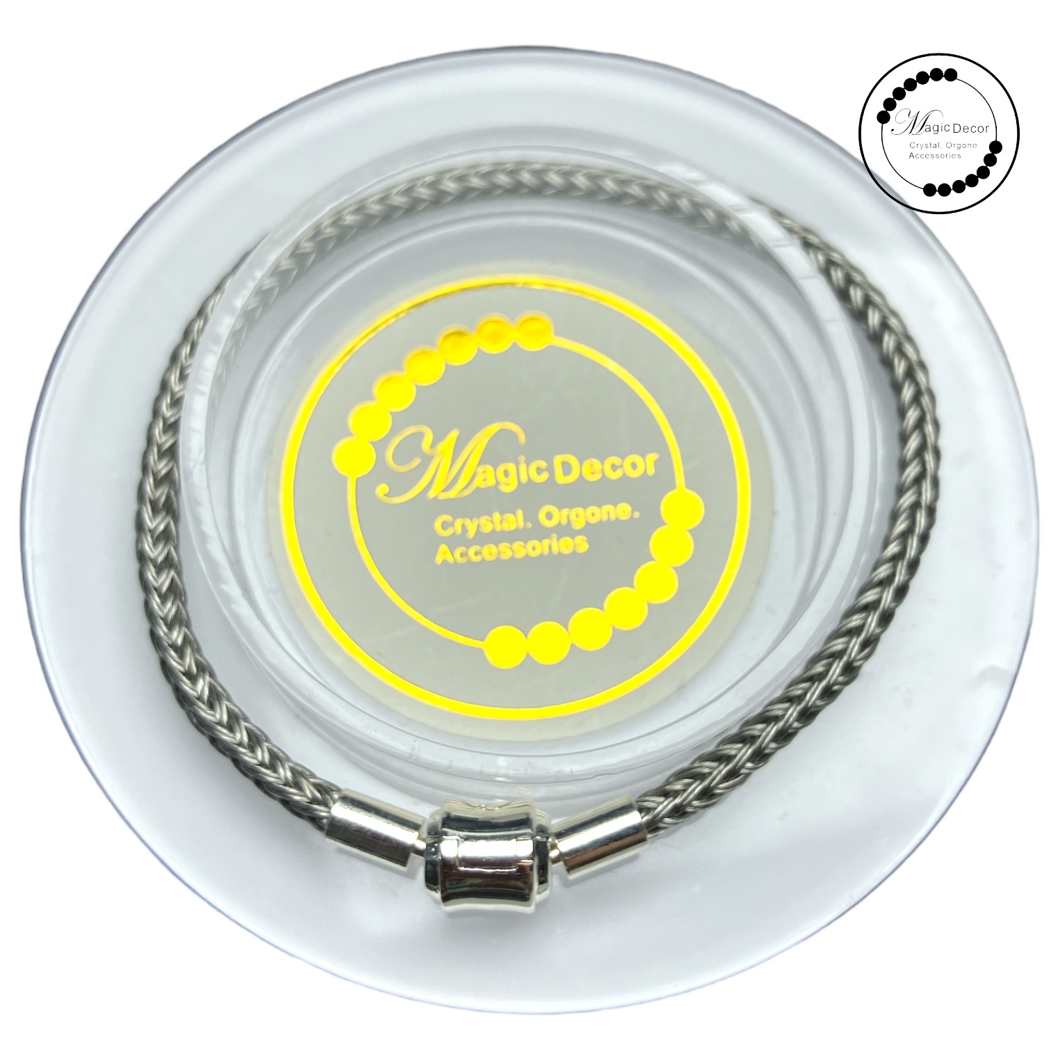 231130-a14 Goology 幸運能量手繩  銀灰色