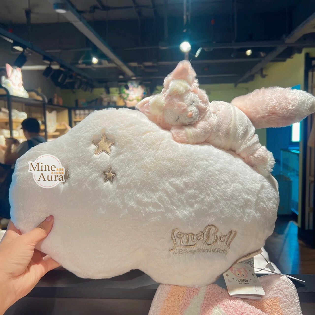 (限時特價) 玲娜貝兒 Lina bell 居家系列 趴趴 睡顏 雲朵造型 抱枕 靠墊 枕頭 -上海迪士尼樂園