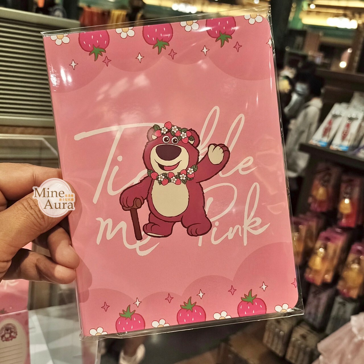 熊抱哥 Lotso 草莓 舉手圖案 便條本 玩具總動員 Toy Story -上海迪士尼樂園
