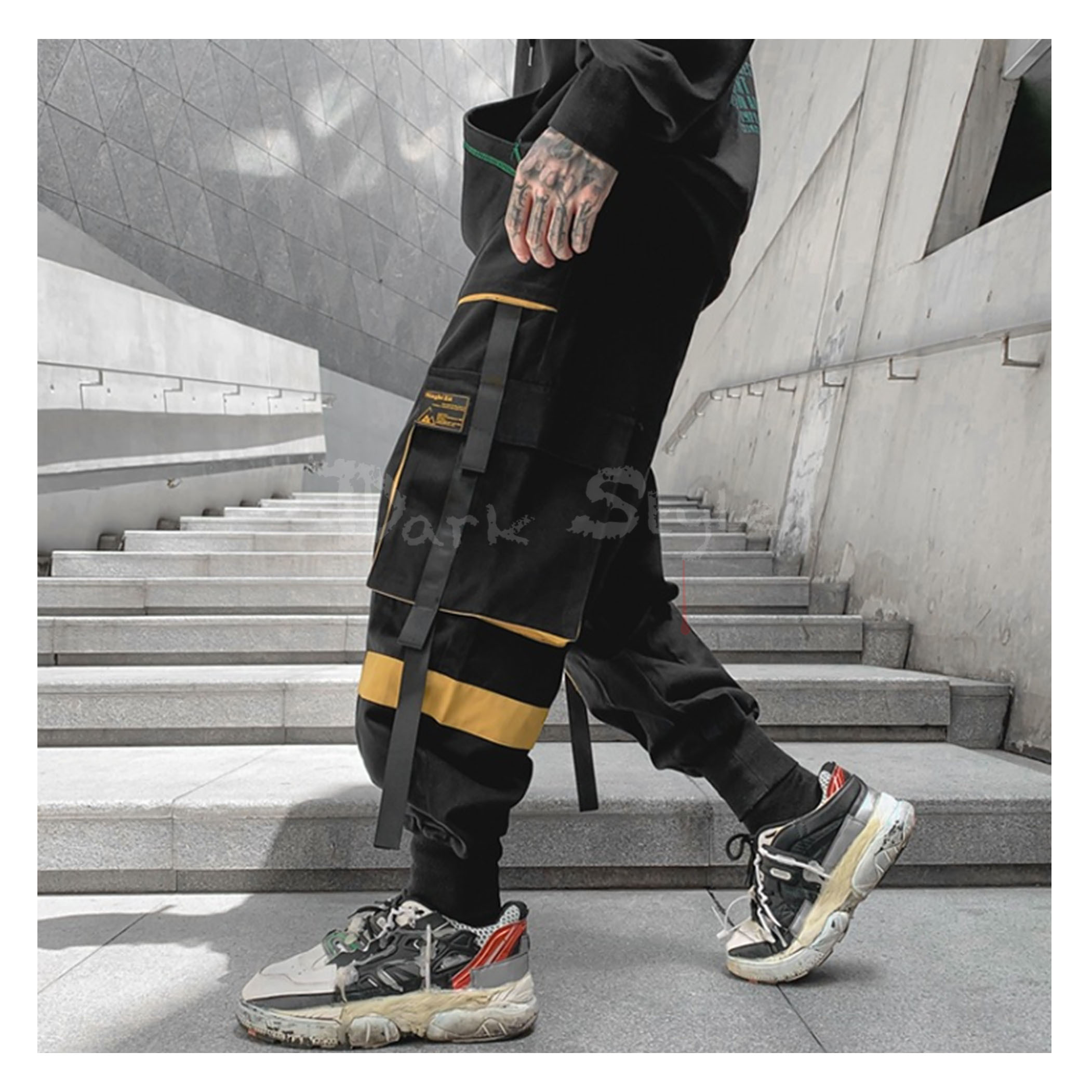 黃蜂-重工大口袋束腳九分工裝褲(3色)