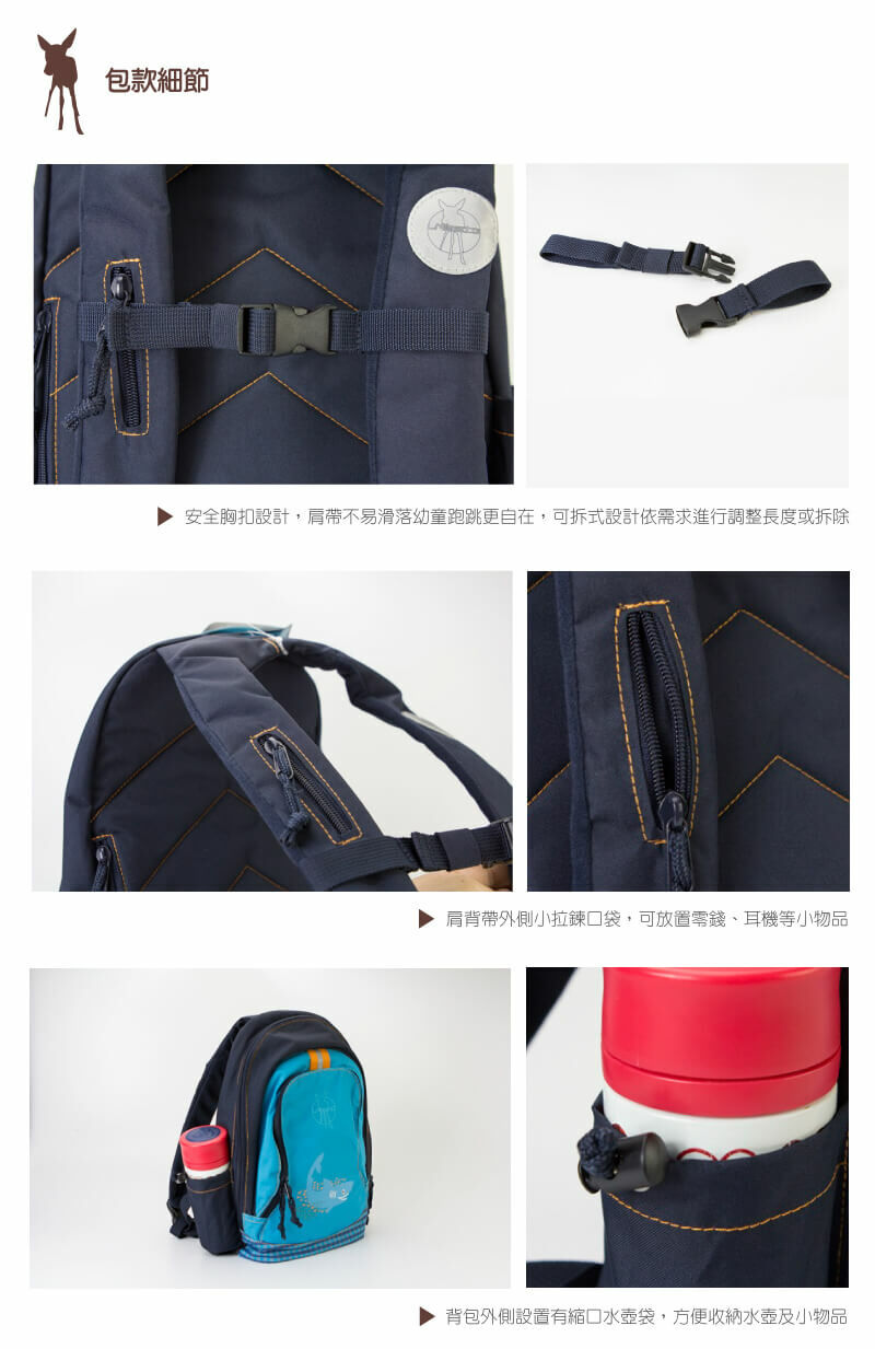 孩子學會走路後,更喜歡自己探索世界,也會想要有自己的包包,放喜歡的小東西。LASSIG兒童背包,吸睛造型重量輕巧,胸帶防滑落設計,幼兒背起來也無負擔