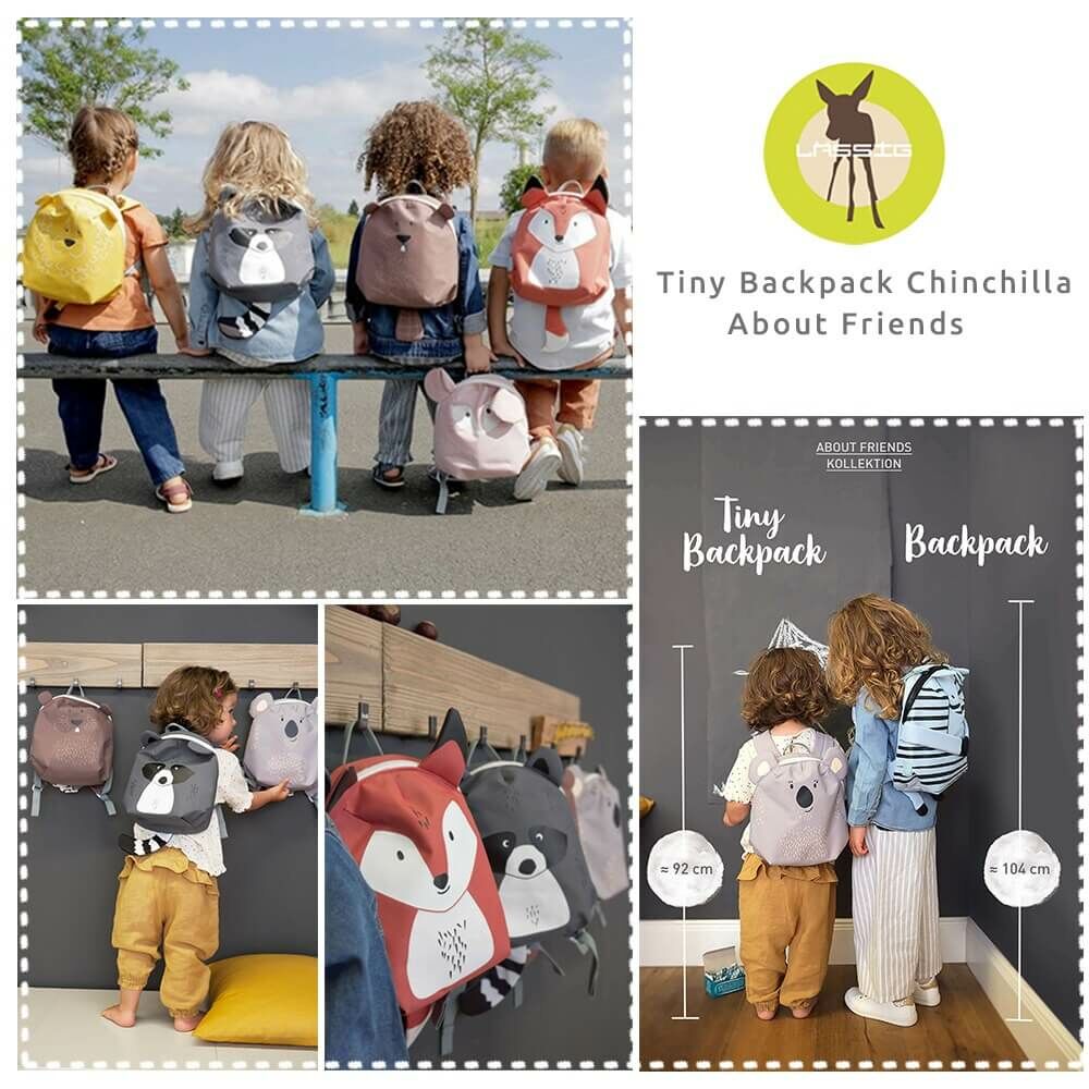 孩子學會走路後,更喜歡自己探索世界,也會想要有自己的包包,放喜歡的小東西。LASSIG兒童背包,吸睛造型重量輕巧,胸帶防滑落設計,幼兒背起來也無負擔