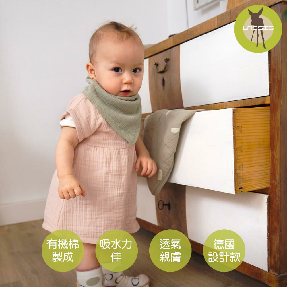 全球超過50個國家銷售，設計兼具時尚、功能、環保的育兒用品，嬰兒口水巾圍兜兜，造型可愛、吸水力強，材質柔軟親膚，寶寶新生兒必備，均經國際無毒安全認證