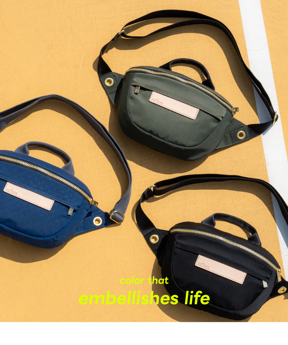 satana Soldier 趣遊走走斜背胸包 海軍藍色 SOS3080-225 三色形象照