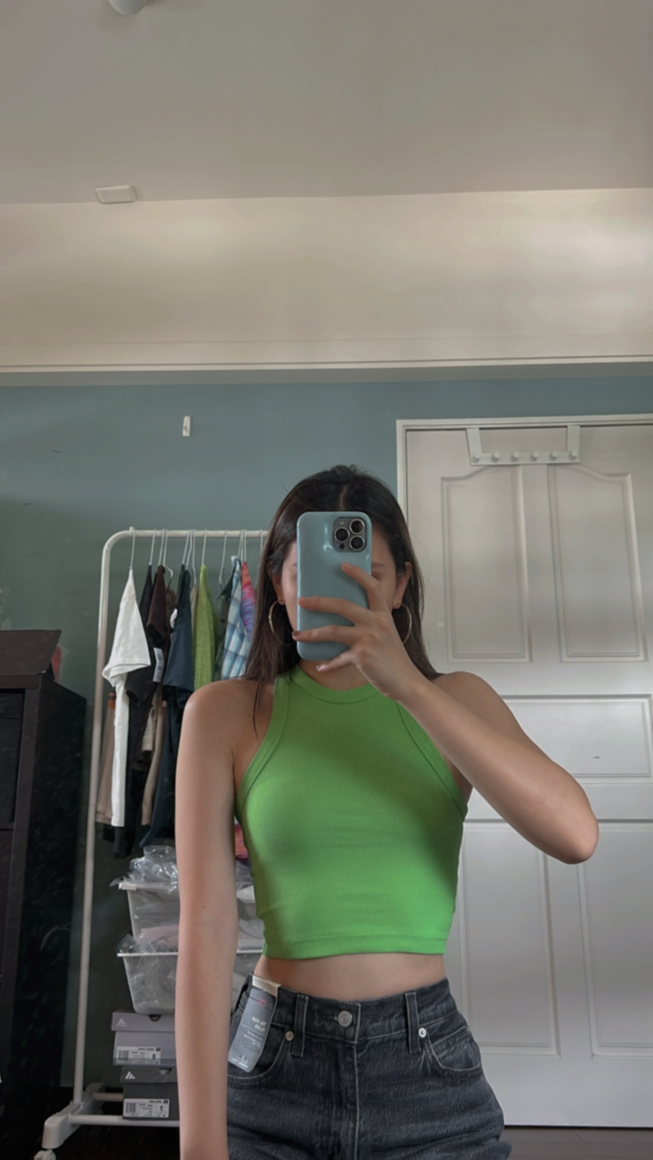 & other stories 綠色螺紋背心