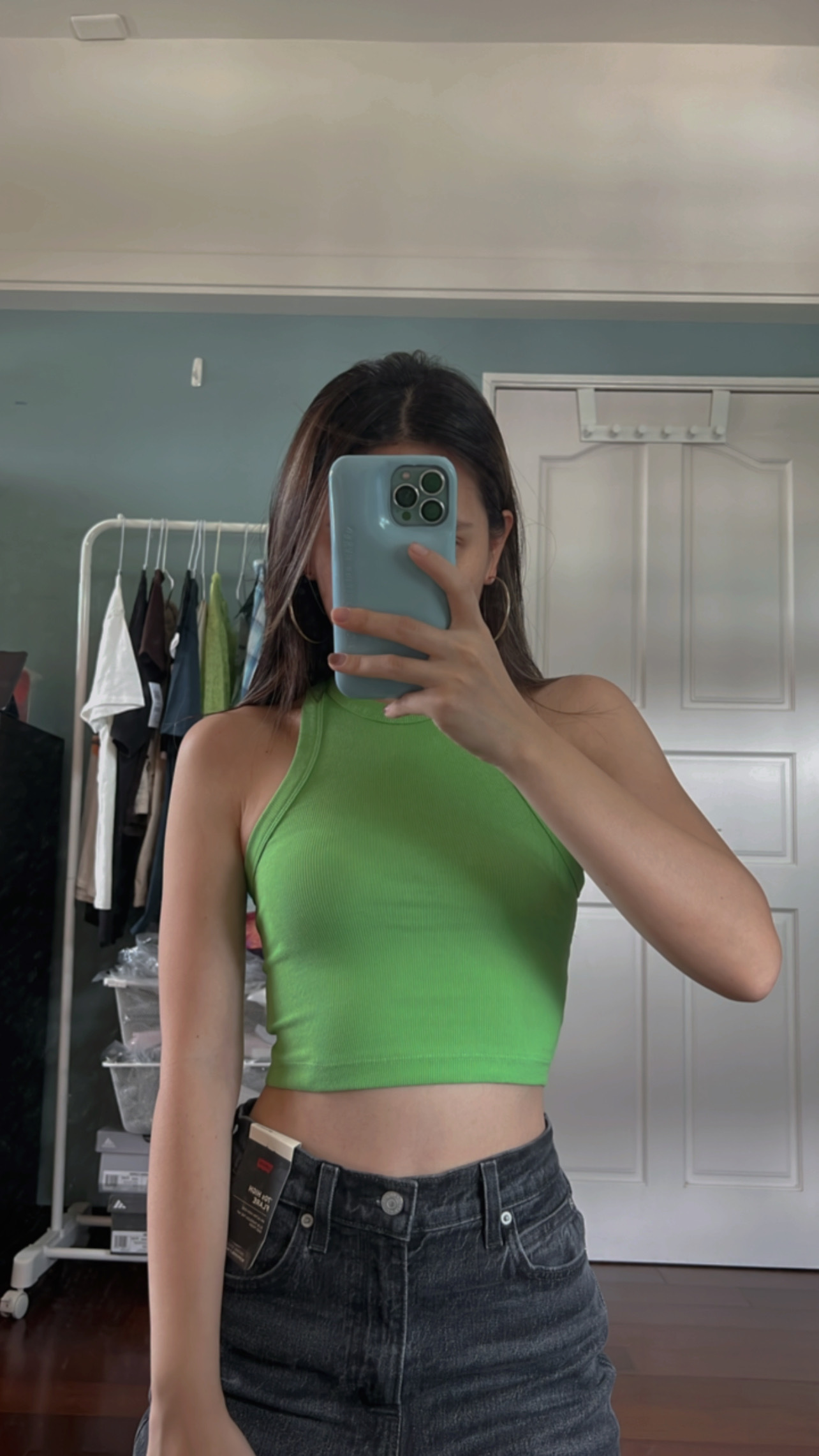 & other stories 綠色螺紋背心