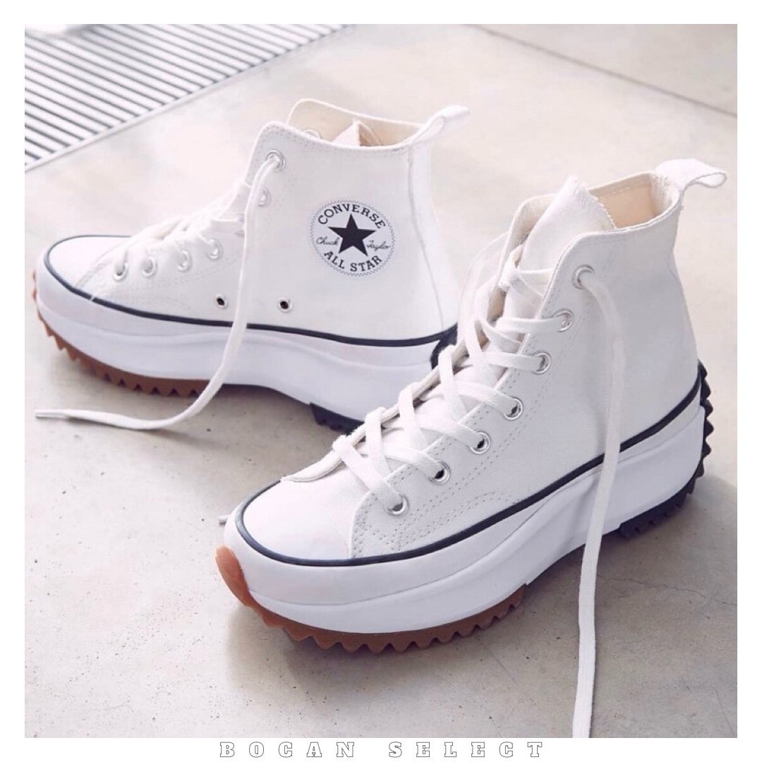 Converse Run Star Hike 厚底 白 鋸齒 高筒 （166799c ）